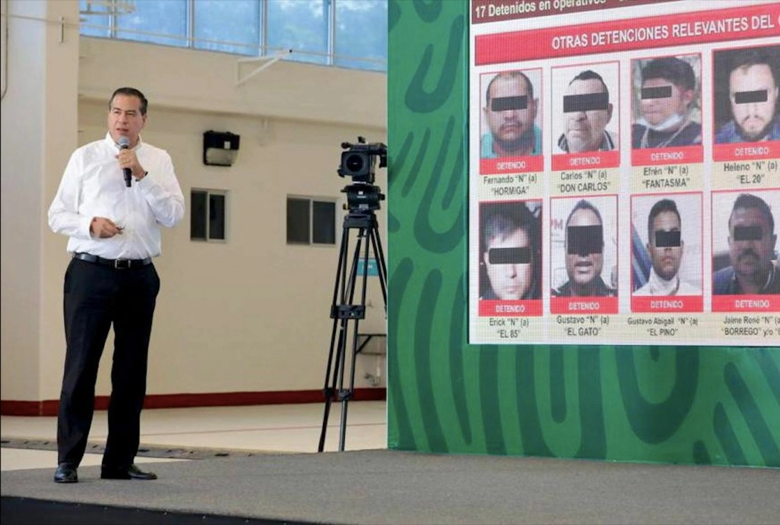 El subsecretario de Seguridad Pública federal, Ricardo Mejía Berdeja, informó que en paralelo a la detención ‘Tony Montana’, líder de la ‘cártel’ Jalisco Nueva Generación, en el pasado reciente se han aprehendido a casi una treintena de integrantes de ese grupo criminal. Foto Cuartoscuro