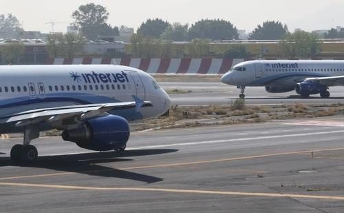 Aviones de Interjet en el AICM. Foto Carlos Ramos Mamahua /Archivo