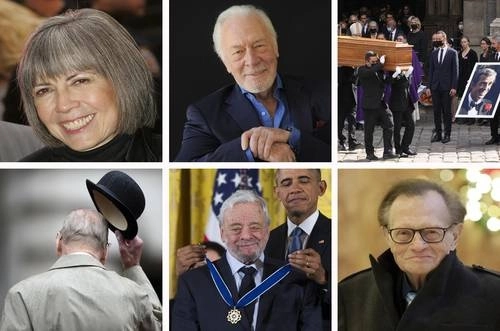 Anne Rice, Chistopher Plummer, sepelio de Jean-Paul Belmondo el príncipe Felipe, Stephen Sondheim con Barack Obama y Larry King. Foto Ap