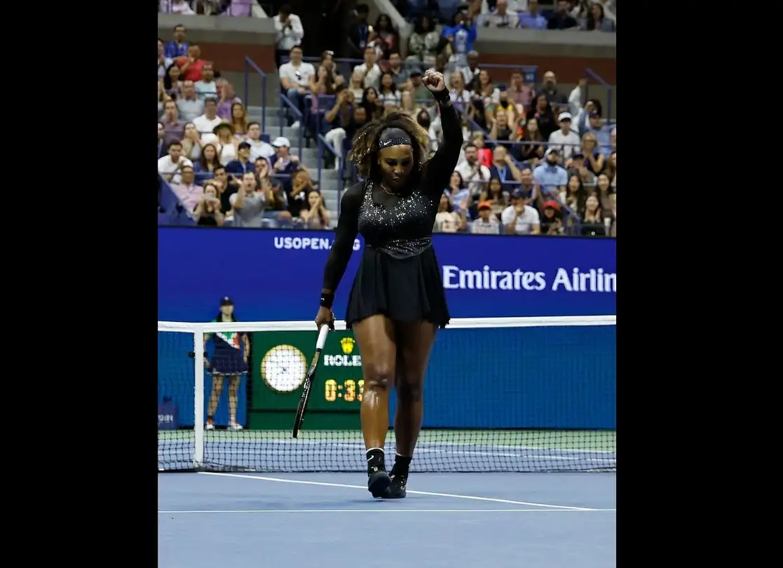Serena Williams, con 23 títulos de Grand Slam, cayó ante Tomljanovic y quedó eliminada del Abierto de Estados Unidos. Foto@usopen

