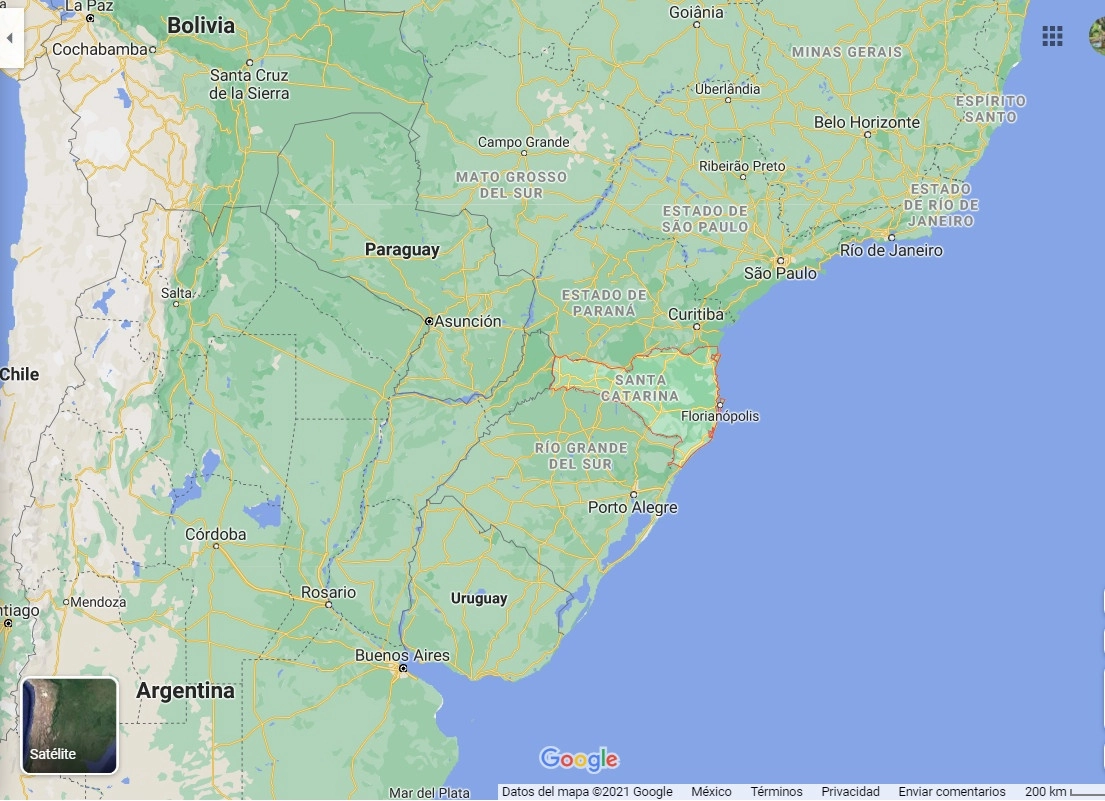 Un adolescente ingresó a una escuela en Brasil y mató a tres niños a cuchilladas en el municipio de Saudades, en el estado de Santa Catarina, en Brasil. Imagen tomada de Google Maps