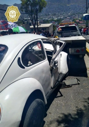 Aspectos de los vehículos dañados. Foto cortesía SSC