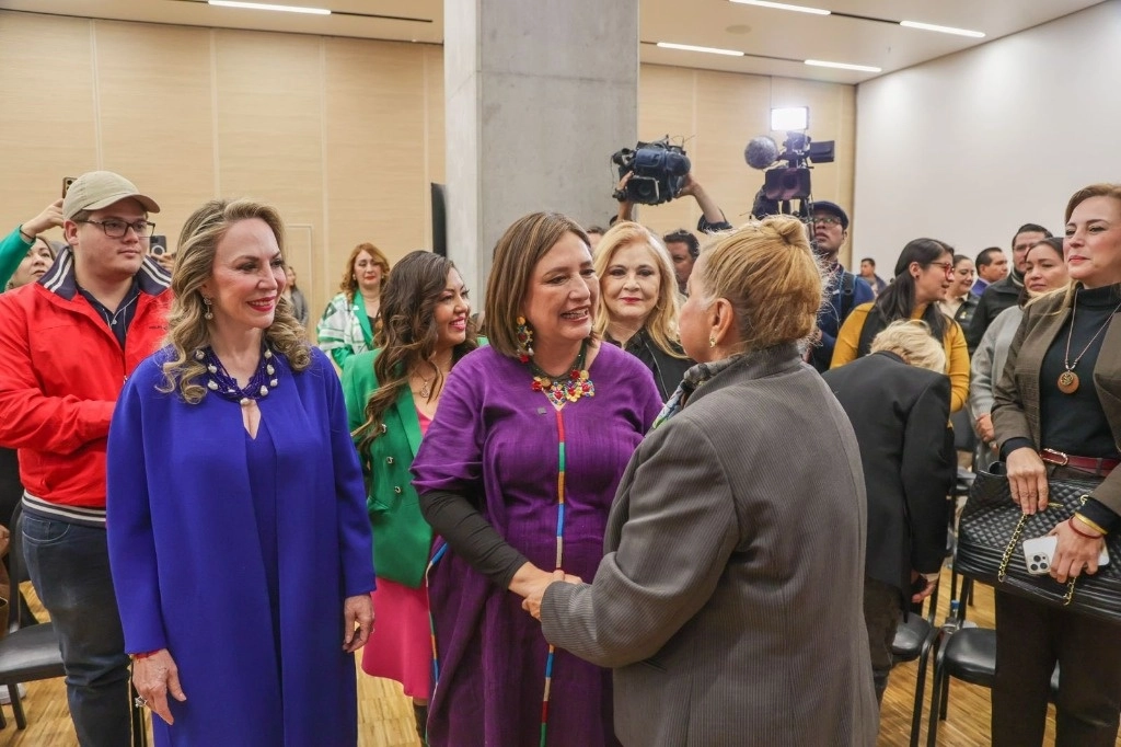 La aspirante presidencial se reunió con mujeres empresarias en Nuevo León. Imagen tomada de su perfil de X