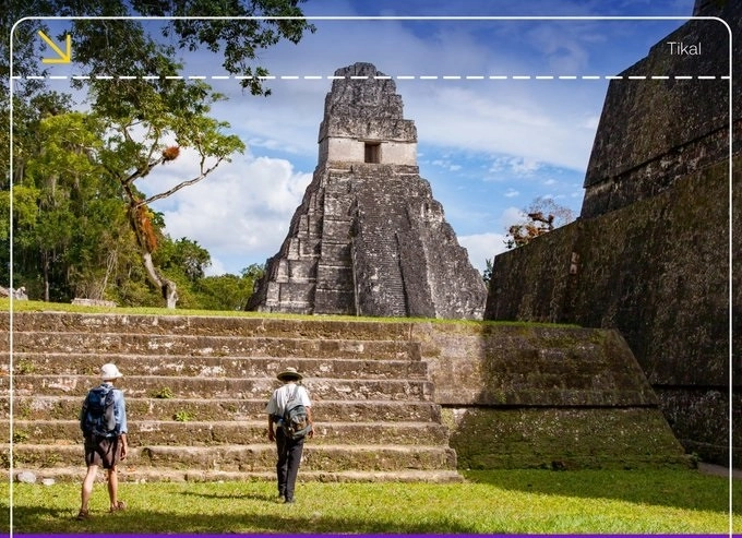 Aspectos de la zona arqueológica de Tikal en Guatemala en imagen tomada de la aerolínea @tagairlines