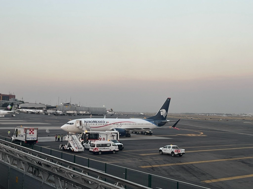 Avión de Aeroméxico en imagen de archivo. Foto Luis Castillo 