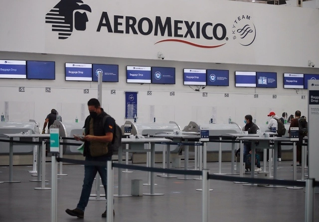 Mostrador de Aeroméxico en la T2 del AICM en imagen de archivo. Foto Cristina Rodríguez