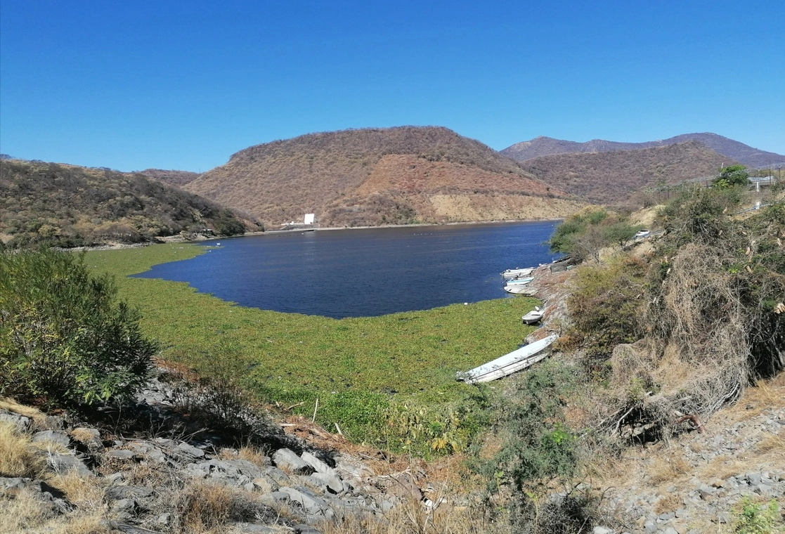 La presa El Gallo, en el municipio de Cutzamala de Pinzón, Guerrero, donde la empresa italiana Enel opera una planta hidroeléctrica que, según pobladores, sólo ha causado pérdidas a ocho cooperativas (cinco pesqueras, dos ganaderas y una de producción de mango), así como daños al medio ambiente. Foto Sergio Ocampo