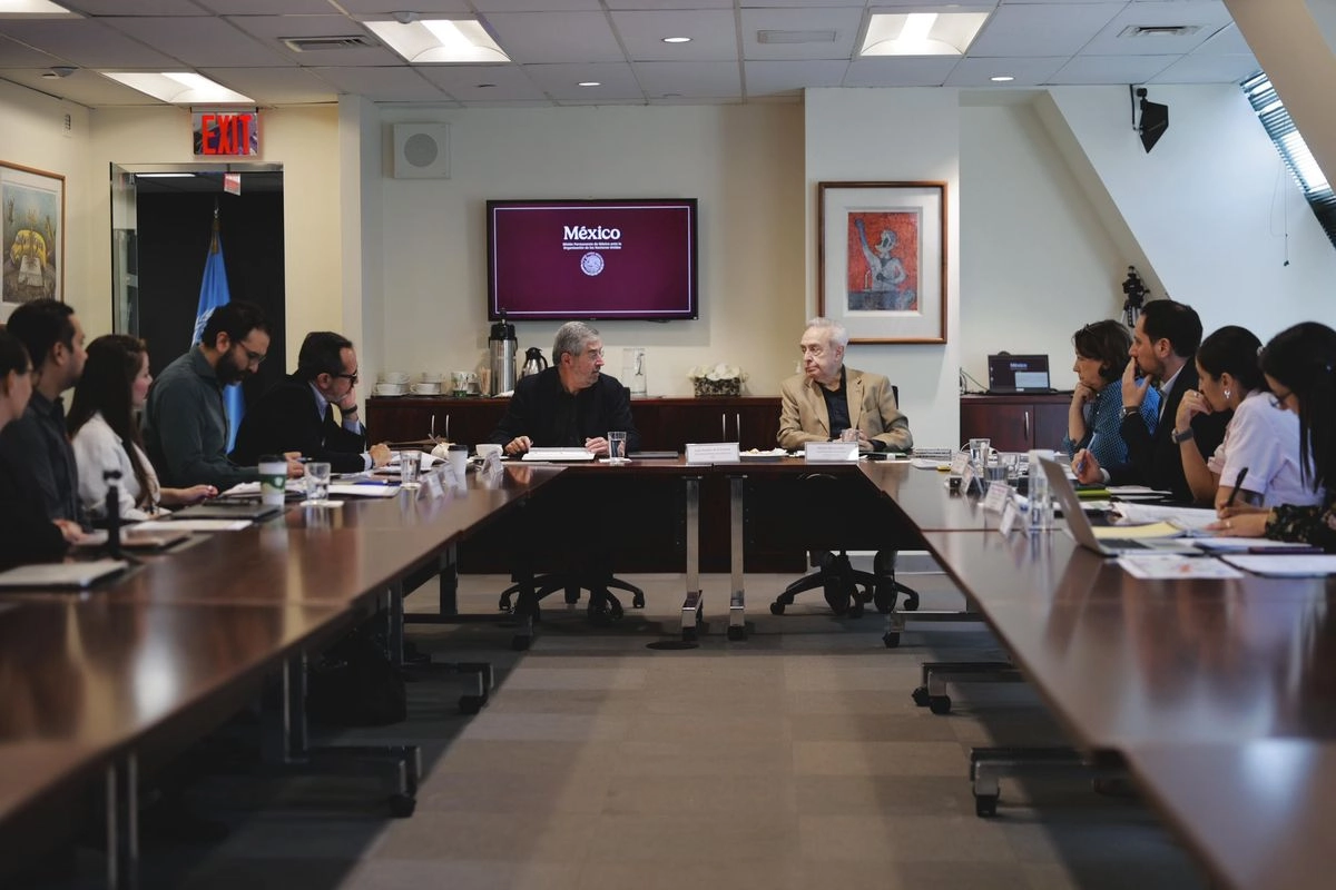 En el encuentro, participaron funcionarios de la SRE y de la Misión de México ante la ONU. 