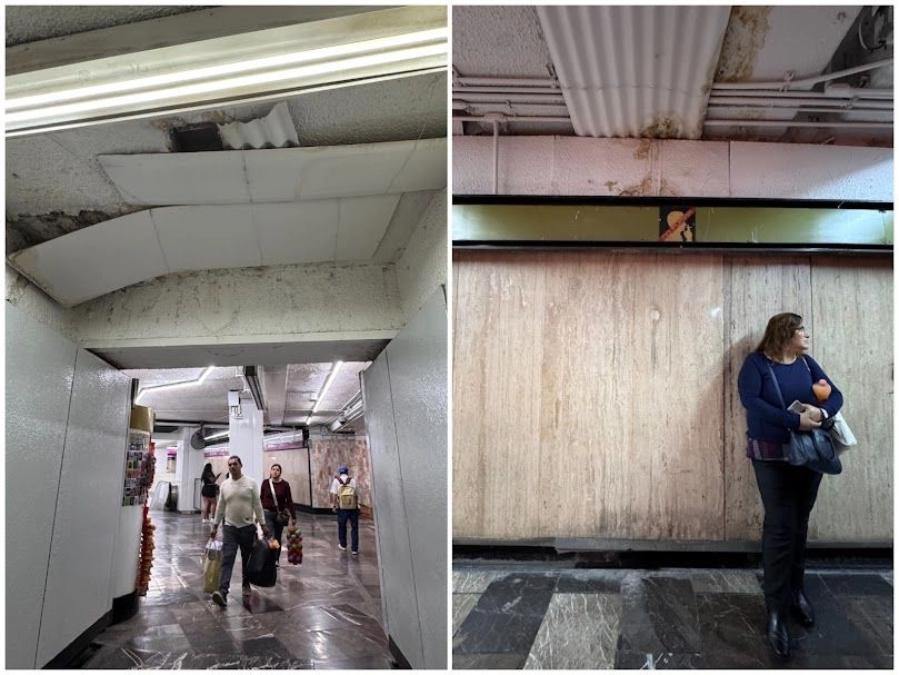  Parches que se vuelven permanentes son muy comunes en varias estaciones del Metro. Foto 