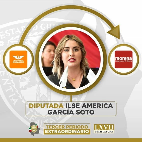 La diputada renunció a la bancada de MC para adherirse a las filas de Morena.