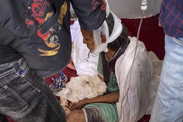 Mujer herida durante los ataques en la región etíope de Tigray, el 30 de noviembre pasado. Foto Ap 