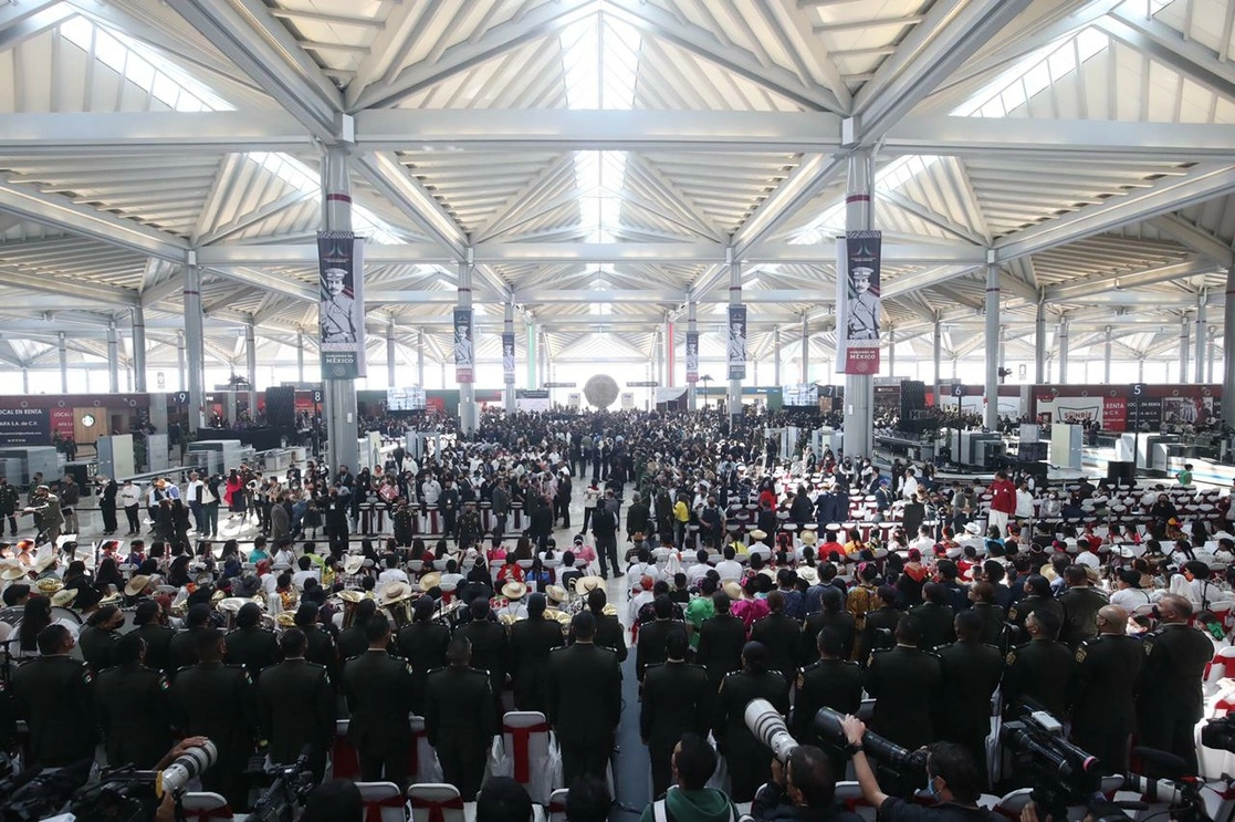 Inauguración del Aeropuerto Internacional Felipe Ángeles, en Zumpango, Estado de México, el 21 de marzo de 2022. Foto Luis Castillo





