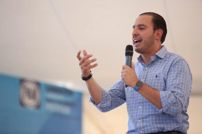El líder nacional del PAN, Marko Cortés. Imagen tomada de @MarkoCortes