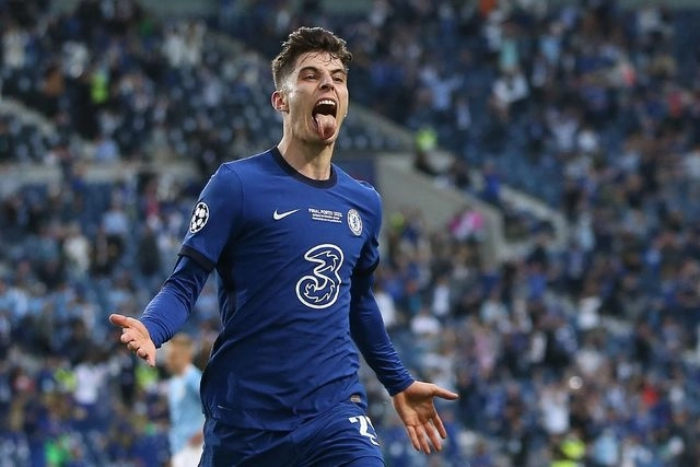Kai Havertz celebra su anotación ante el Manchester City en la final de la ‘Champions’. Foto Afp 