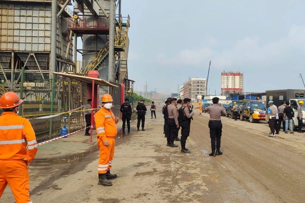 Se registró una explosión en la en la planta de Indonesia Tsingshan Stainless Steel, ubicada en la isla de Celebés, Indonesia. Foto Ap