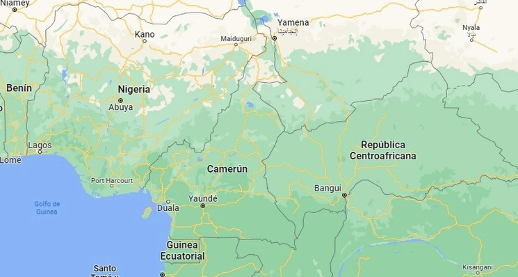 El derrumbe del edificio residencial ocurrió al norte de Duala, al suroeste de Camerún. Foto Tomada de Google Maps