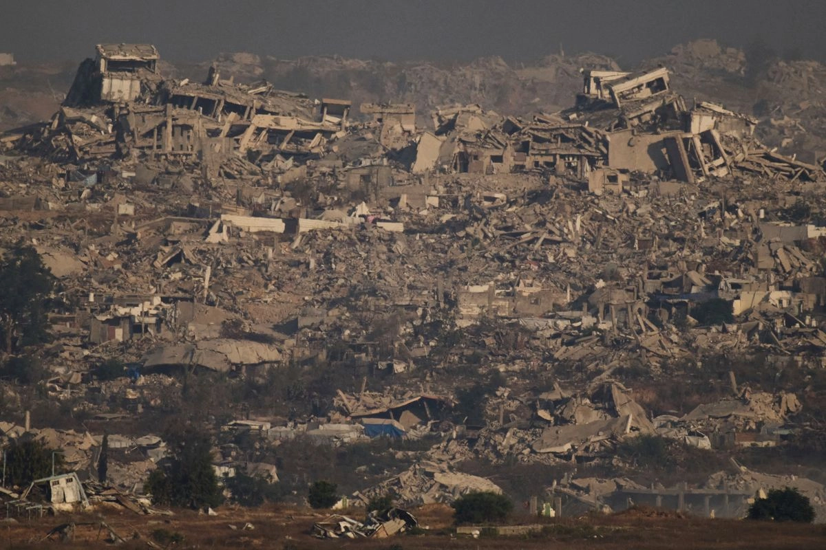 Edificios destruidos por tropas israelíes en el norte de la Franja de Gaza, el 11 de julio de 2025.