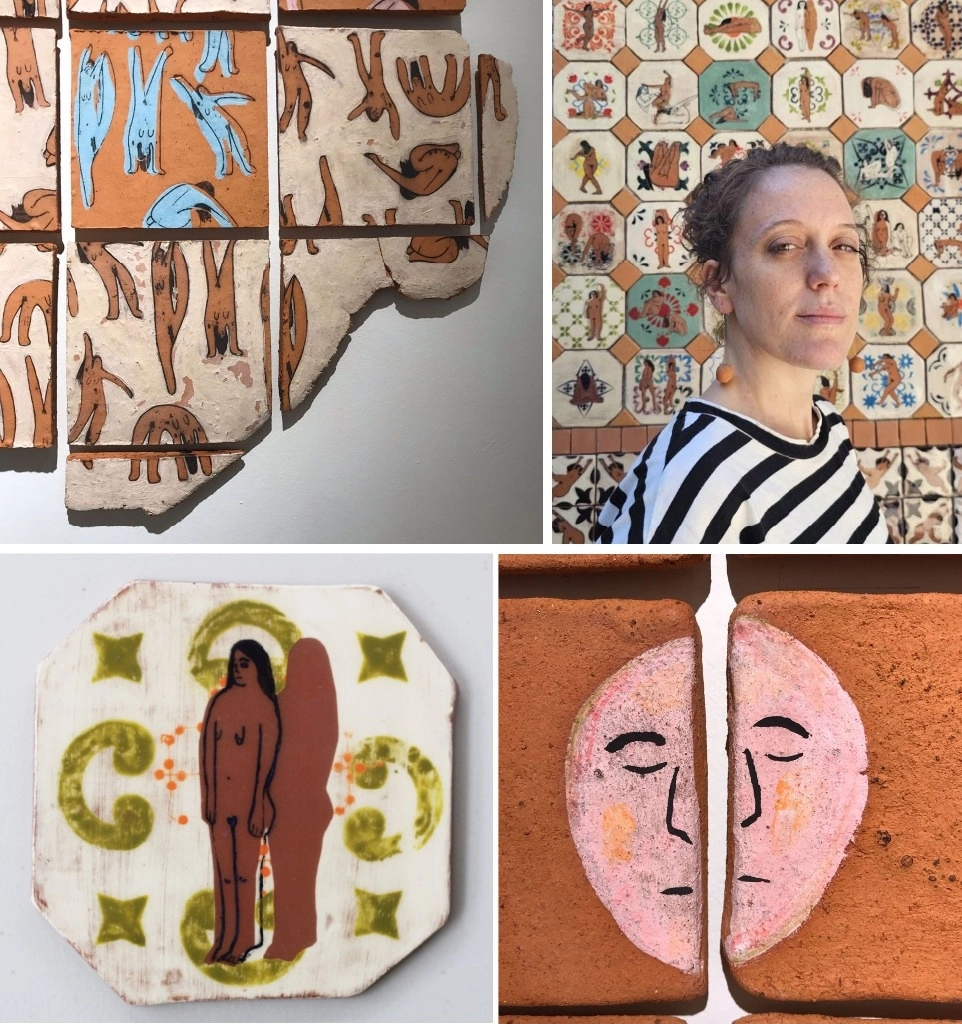 Tras 15 años de viajes por pueblos ceramistas, donde aprendió sus técnicas, la artista argentina ha desarrollado una relación particular con el material. Foto cortesía Trastienda Machete y de la artista
