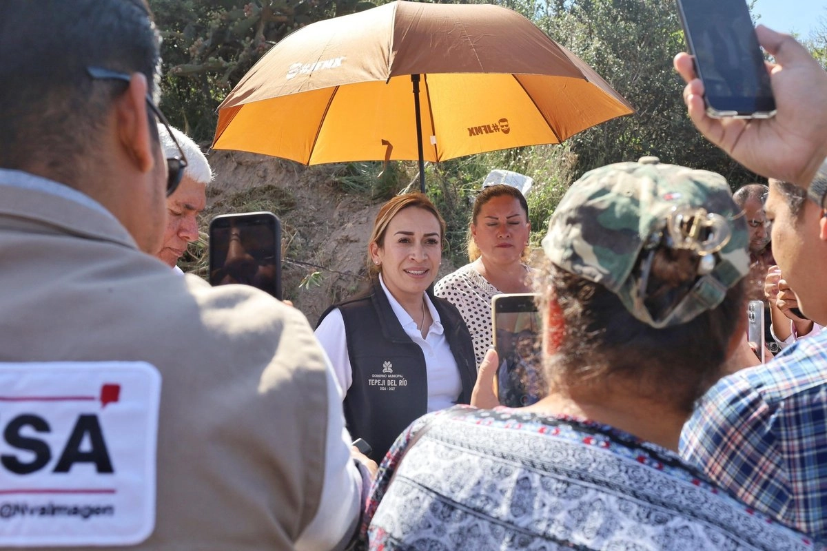 La alcadesa de Tepeji del Río, Hidalgo, Tania Valdez Cuéllar, señaló que ya cuenta con resguardo de la Guardia Nacional y que una patrulla municipal la acompaña en sus traslados. Foto 