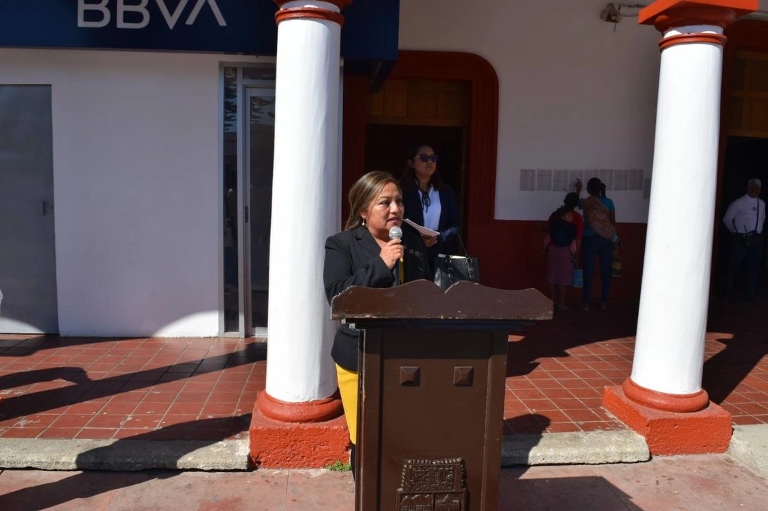 La alcaldesa de Teopisca, Chiapas, Josefa María Sánchez Pérez. Foto tomada de facebook.com/AyuntamientoTeopisca / Archivo