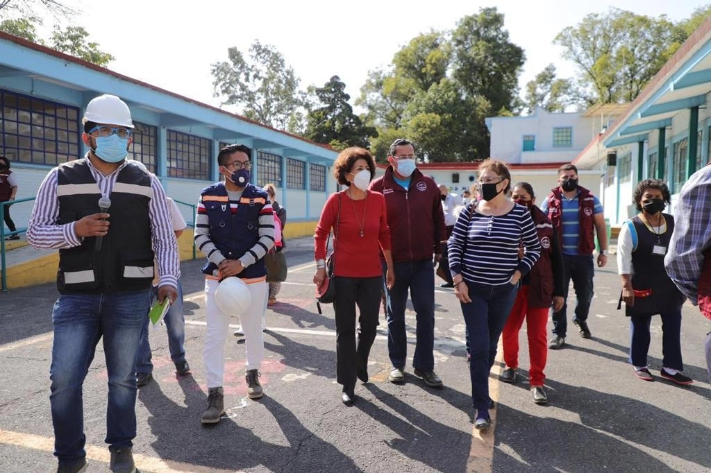 En Tlalpan se realizan obras de infraestructura en escuelas y resumideros contra inundaciones. Foto Alcaldía Tlalpan  