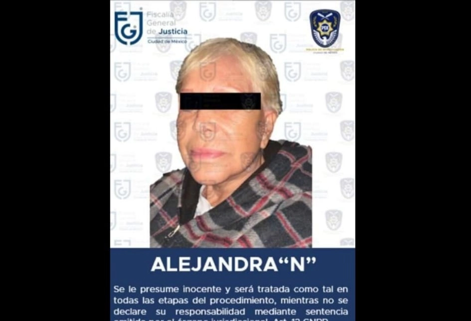 Alejandra Barrios fue aprehendida la noche del jueves en la alcaldía Venustiano Carranza. Foto FGJCDMX