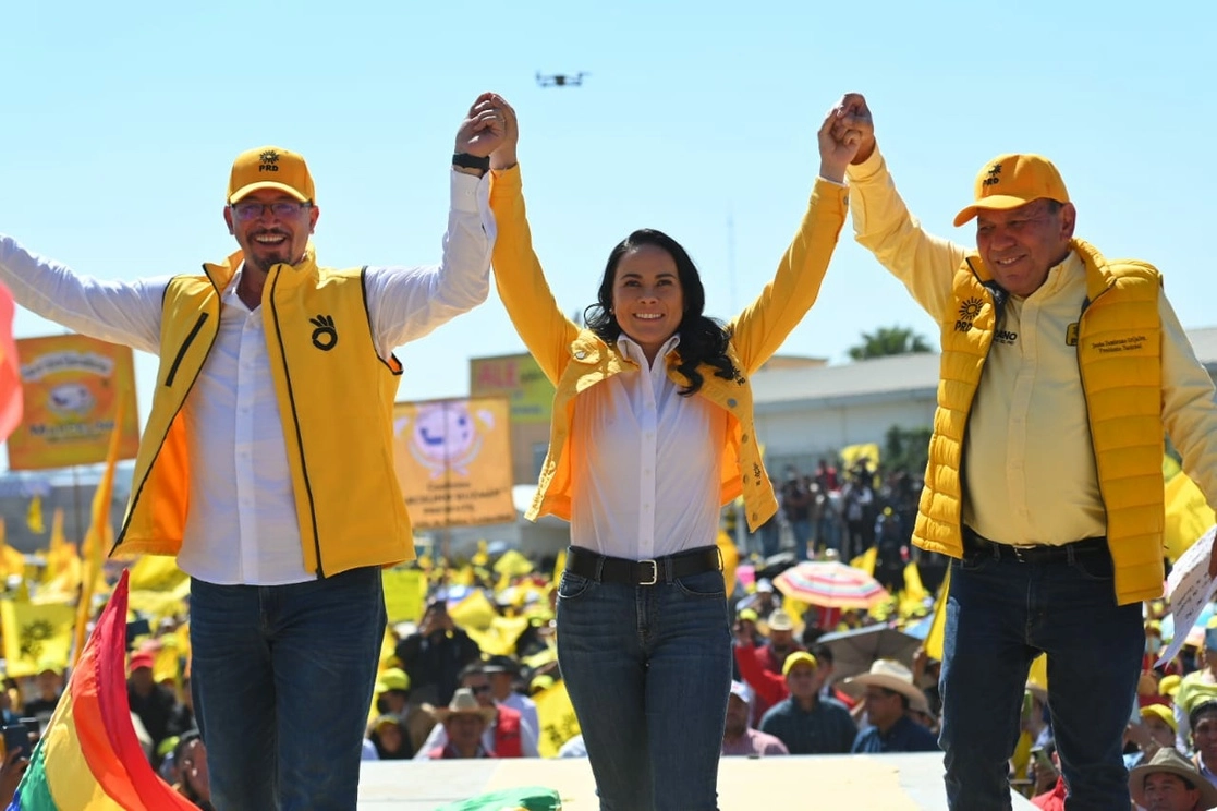 La aspirante de la coalición PRI-PAN-PRD-PANAL llamó a defender el Instituto Nacional Electoral (INE) y todas las instituciones del país. Foto La Jornada.