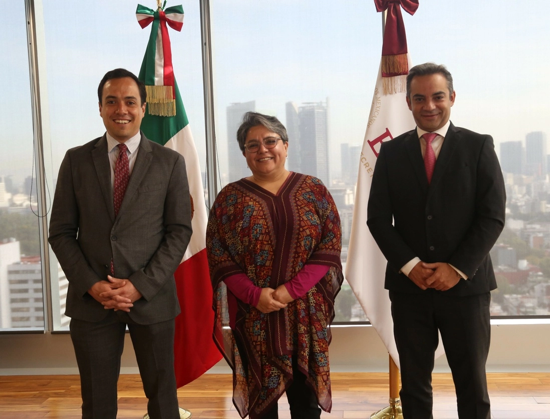 Alejandro Encinas Nájera y Luis Abel Romero López fueron designados como subsecretarios de Comercio Exterior y de Industria y Comercio, respectivamente, por la titular de la Secretaría de Economía, Raquel Buenrostro. Imagen tomada de Twitter @SE_mx