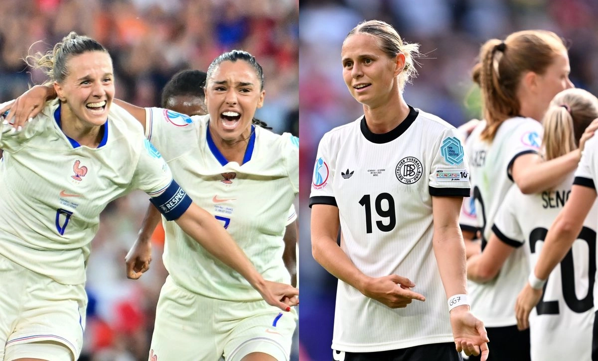Alemania se complicó el juego desde el inicio, luego de que al minuto 13 Kathrin Hendrich fue expulsada por la árbitra Tess Olofsson tras jalarle el cabello en el área a Griedge Mbock.