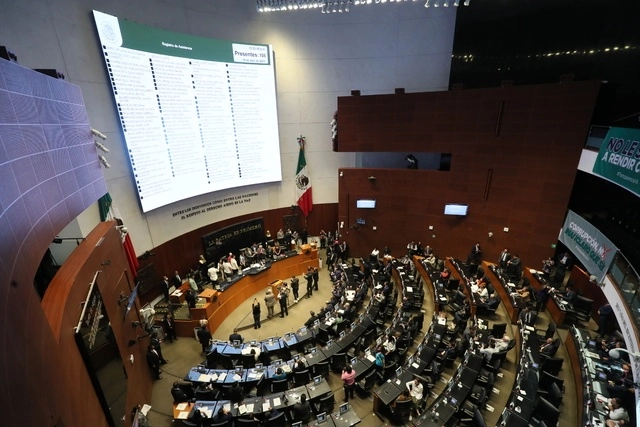 Sala de sesiones del Senado de la República. Foto Roberto García