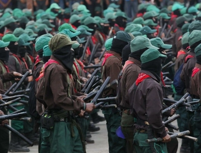 Integrantes del EZLN en imagen de archivo. 