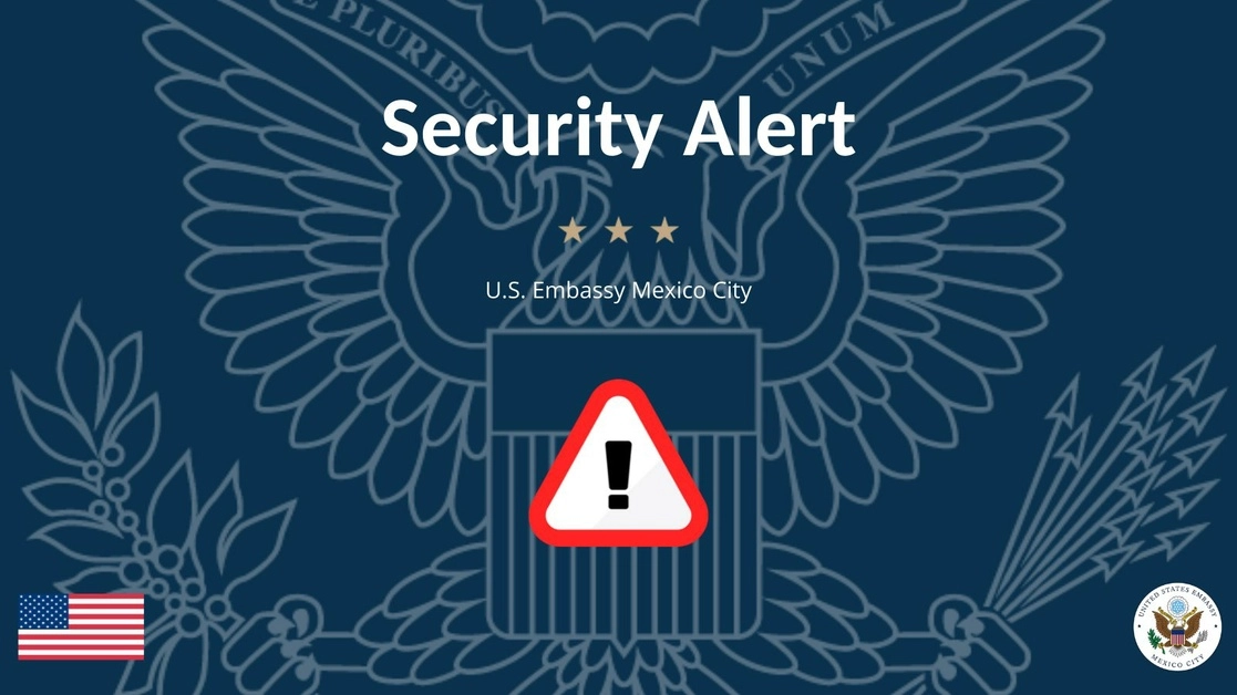 "En el pasado se han producido tiroteos entre grupos criminales y autoridades en lugares públicos y los transeúntes han resultado heridos", señaló la Embajada de Estados Unidos en un mensaje. Imagen tomada del Twitter de @USEmbassyMEX