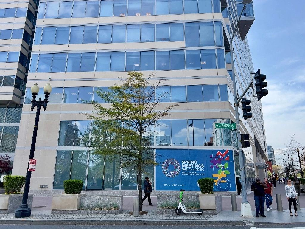 Edificio del Fondo Monetario Internacional en Washington. Foto Afp