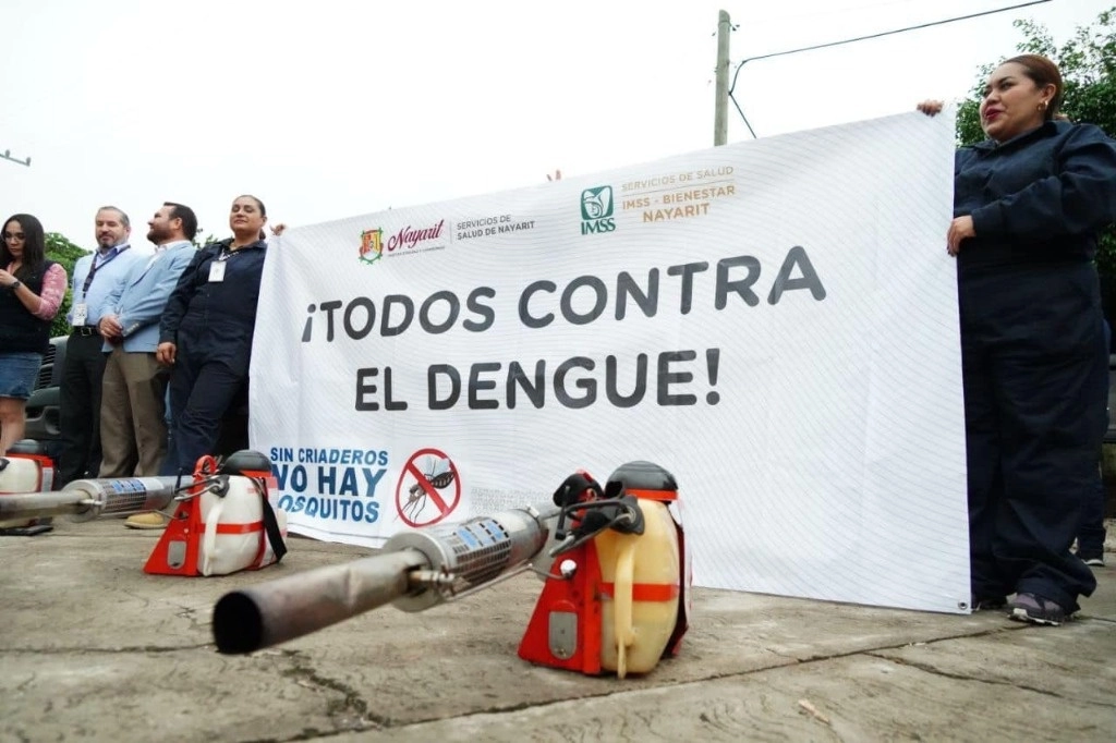Una epidemia de dengue azota a Nayarit, alertó el gobernador Miguel Ángel Navarro Quintero, quien destacó que hasta el momento se tienen registrados cinco decesos en la entidad. La imagen, del 2 de julio de 2024. Foto ‘La Jornada’