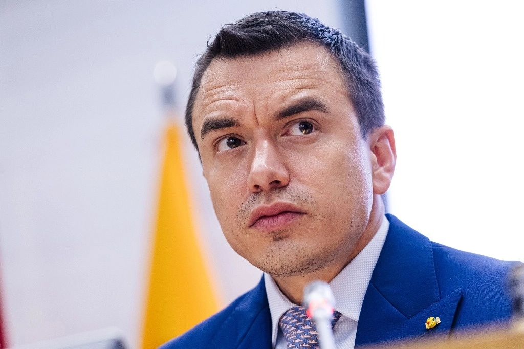 El presidente de la República de Ecuador, Daniel Noboa en enero de 2024. Foto Europa Press