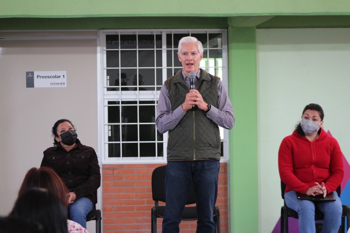 Alfredo del Mazo, gobernador del Estado de México entregó el CAM  36 “Melanie Klein”, ubicado en Granjas de Guadalupe, en Ecatepec. Foto Javier Salinas Cesáreo