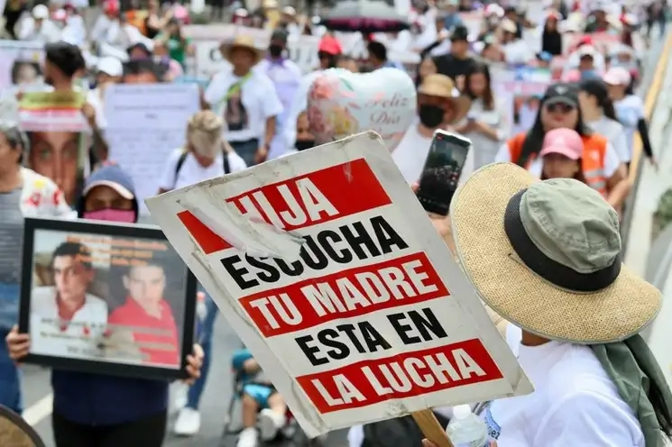 Madres de desaparecidos durante una protesta en imagen de archivo. Foto Roberto García