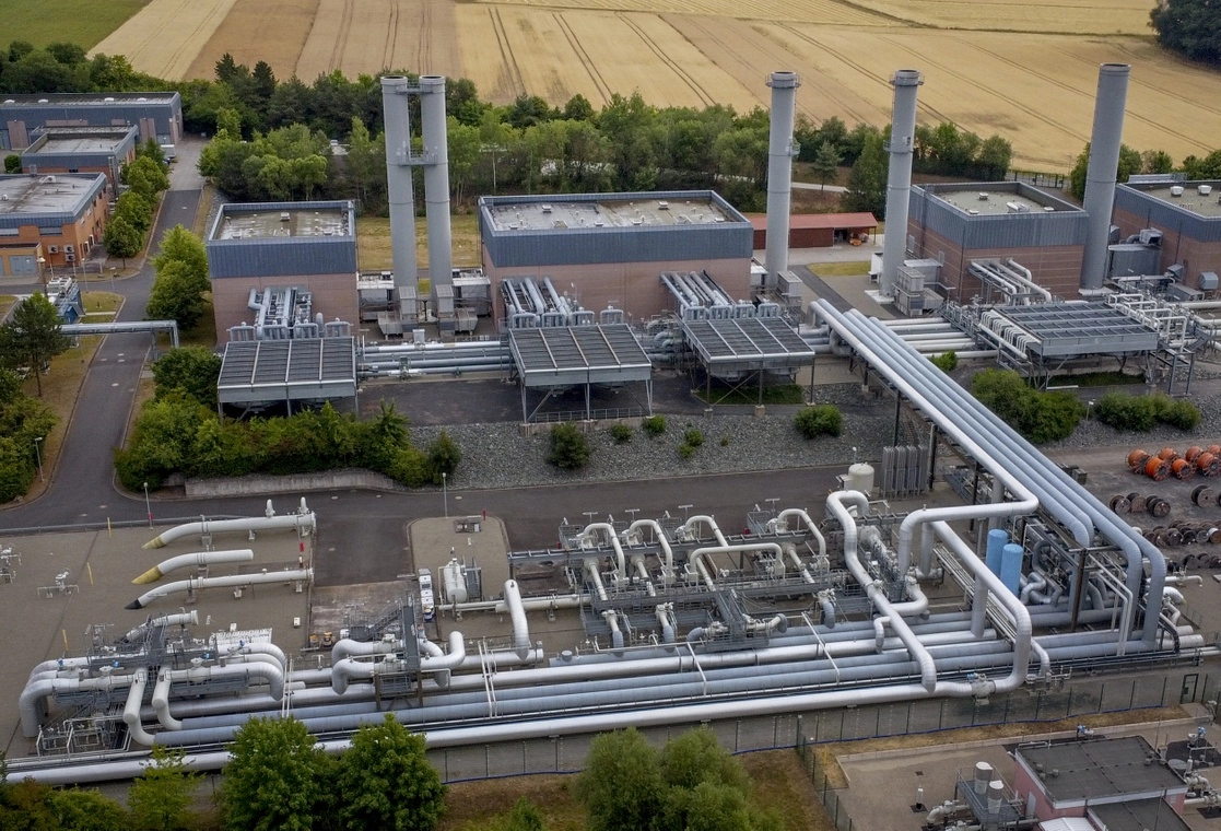 Planta de almacenamiento de gas en el centro de Alemania. Foto Ap