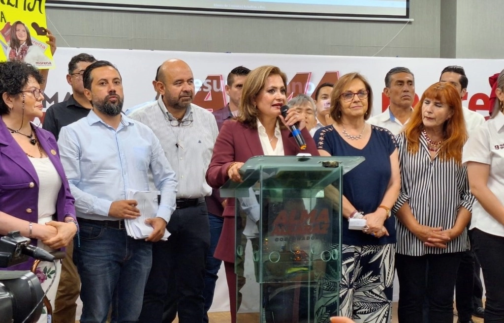 Alma Alcaraz Hernández, ex-candidata de Morena-PT-PVEM, impugnó el triunfo de la panista, Libia García Muñoz Ledo, al alegar que rebasó el tope de campaña. Foto Carlos García