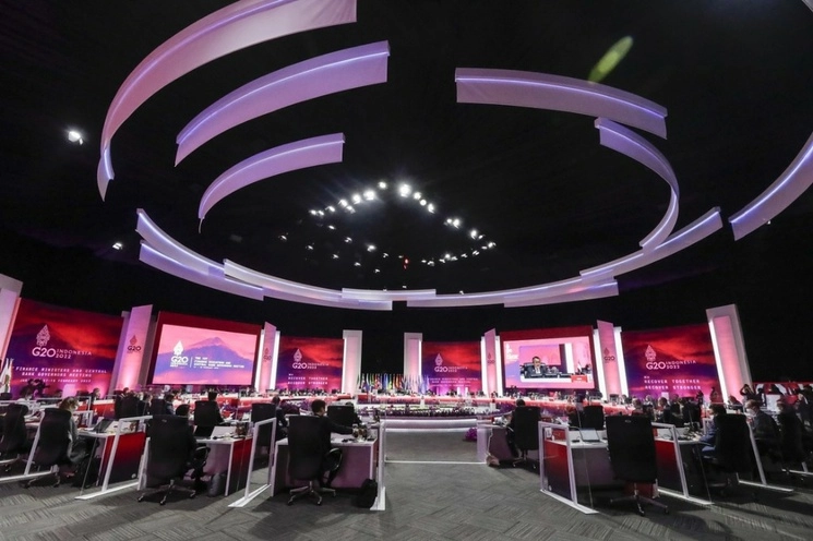 Reunión de ministros de finanzas y gobernadores de bancos centrales del G20 en Yakarta, Indonesia, el 17 de febrero de 2022. Foto Ap
