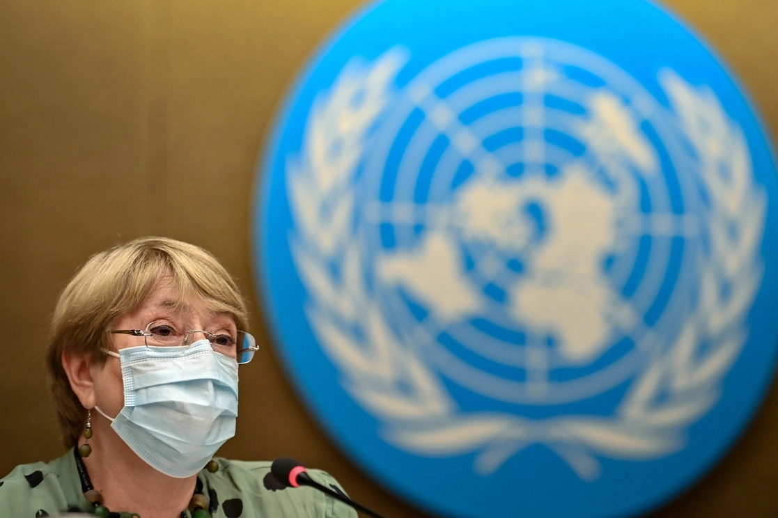 La Alta Comisionada de la ONU para los Derechos Humanos, la chilena Michelle Bachelet, también mostró su "grave preocupación" por la represión contra manifestantes en Colombia, el 21 de junio de 2021. Foto Afp 