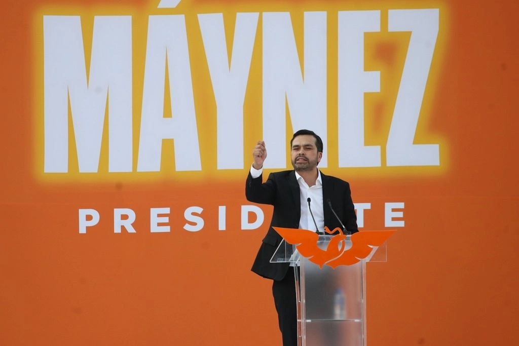 Registro de Jorge Álvarez Máynez ante el INE como candidato a la presidencia por Movimiento Ciudadano, el 22 de febrero de 2024. Foto Yazmín Ortega Cortés