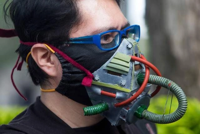 En las calles del Centro Histórico de la Ciudad de México. Foto Afp