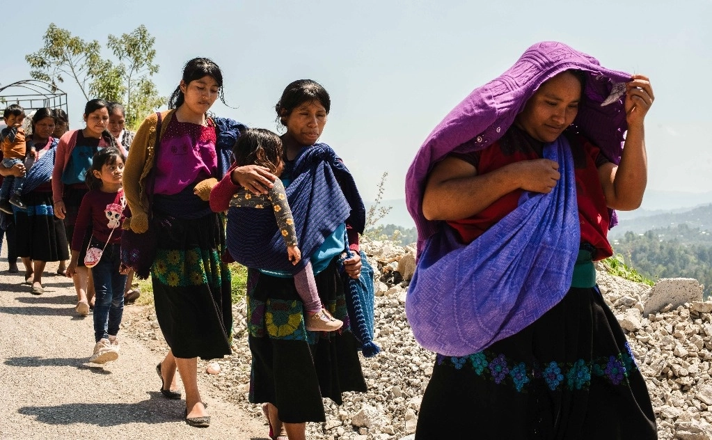 Familias desplazadas de Chenalhó, Chiapas. Foto Cuartoscuro