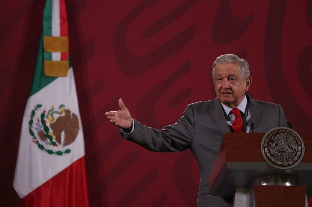El presidente Andrés Manuel López Obrador durante la conferencia de prensa matutina en Palacio Nacional. Foto Cuartoscuro