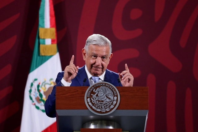 El presidente Andrés Manuel López Obrador durante conferencia de prensa matutina. Foto Roberto García 