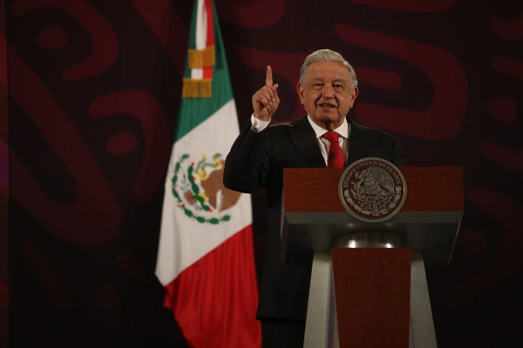 El presidente Andrés Manuel López Obrador en la conferencia matutina desde Palacio Nacional, el 11 de enero de 2024. Foto Yazmín Ortega Cortés
