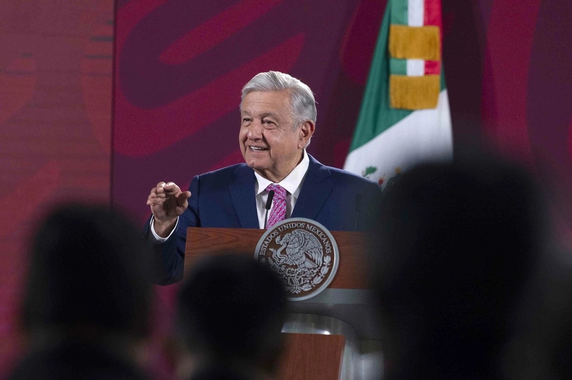 El presidente Andrés Manuel López Obrador, durante su conferencia de esta mañana 1 de noviembre. Foto Presidencia