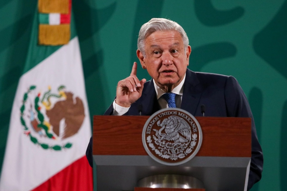 El presidente Andrés Manuel López Obrador durante la conferencia de prensa matutina en Palacio Nacional. Foto Cuartoscuro