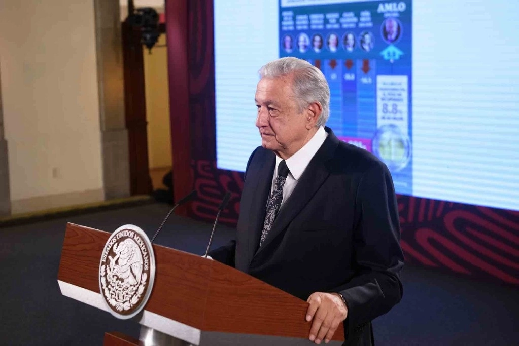 El presidente Andrés Manuel López Obrador durante la conferencia matutina desde Palacio Nacional, el 12 de junio de 2024. Foto Presidencia
